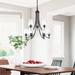 9-Light Round Plug-in Pendant Lamp Ceiling Lamp with Clear Glass