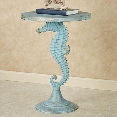 Seahorse Accent Table Gold/Blue , Gold/Blue