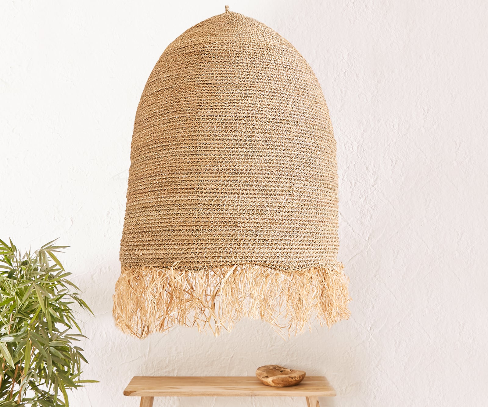 DELIFE Lampenschirm Kubu-Kubu Ø 100x120 cm Natur aus Wasserhyazinthe, Dekoartikel Image