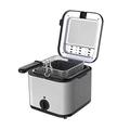 PanHuiWen 2.5ltr Compact Deep Fryer Fryers with Oil Deep Fat Chip Fryers Cheap Compact Chip Fryer Stainless Steel, Adjustable Temperature Control