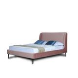 Heather Full-Size Bed in Velvet Blush and Black Legs - Manhattan Comfort S-BD003-FL-BH