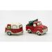 Cosmos Gifts Christmas Camper Trailer Salt & Pepper Shaker Dolomite in Green/Red/White | 2.25 H x 3.75 W in | Wayfair 10699