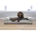 FurHaven Faux Fur & Velvet Pillow Sofa Pet Bed Polyester in Brown | 6 H x 30 W x 20 D in | Wayfair 25337401