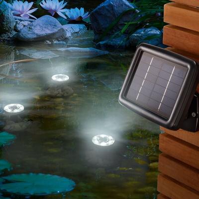 esotec 3er-Set Solar Unterwasserleuchten Splash 6000K kaltweiß outdoor 102148