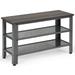 Gymax 3-Tier Shoe Rack Industrial Shoe Bench with Storage Shelves for