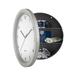 Hidden Compartment Wall Clock-10 Inch Battery Operated Working Analog Clock by Stalwart