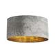 Mokala Serpentine Lampshade with Mirror Gold Lining, Extra Large Lampshade, Grey Gold Lampshade, Elegant Lampshade