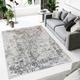 Grey Vintage Living Room Rugs Luxe 3D Effect Distressed Modern All area Rugs Carpet Floor Mat