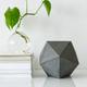 Large Concrete Icosahedron Sculpture, dark grey geometric bookend, minimal contemporary home decor, gift idea, modern still