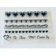 Hearts decorative borders clear stamps, heart stamp, minimalist wedding invitations, card making transparent stamping set