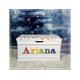 XL Personalised Wooden Toy Box, Large Rainbow Seated Toy Chest, Children's Toybox, Bespoke Toy Storage, Wooden Toy Storage