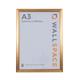 A3 Picture Frame - Deluxe Gold A3 Frame With Real Glass And Made From Solid Wood. Shiny A3 Gold Picture Frame For An A3 Print Or Photo.