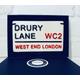 DRURY LANE-West End London-London Street Sign-Theatre-West End Show-Musical Theatre-Covent Garden-Wall Sign-Acting-Music-Drama-Singing