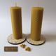 Birthday gift set 2 x 16cm Beeswax candles Stone Holders Gift Ideas Present Birthday Wedding Gift box