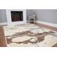 Marble Effect Living Room Rug Cream Ivory Large Small Floor Mat
