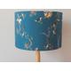 Teal Bird Lampshade Garden Songbird Blue floral pattern Fabric Lampshade Drum Shade Table or Ceiling Pendant