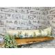 Voyage Wilderness Linen in Topaz Draught Excluder with Grey Linen back by Berry & Grouse - green - forest - stag - lake - watercolour