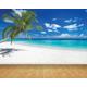 Palm Trees Sea Sand Ocean Beach Wallpaper Mural Bedroom Business Travel Agent Games Room Wall Backdrop Decor Scene Setter Easy Installation