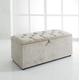 Sand Naple Upholstered Ottoman Storage Box - Bedroom Footstool - Competible with all size beds