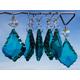 Peacock Green Chandelier Drops Glass Crystals Droplets Leaf Beads Prisms Christmas Tree Wedding Decoration Replacement Lamp Light Parts Deco