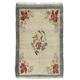 Floral Pattern Hand-Knotted Vintage Rug From Konya / Turkey. Ivory and Gray Carpet. 4.6x7.3 Ft, BKEF44.