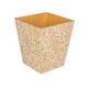 Gold Acorn Waste Paper Bin Trash Can Handmade Wooden handmade in UK