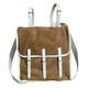 French Backpack Havresac 100% Real Natural Cow Skin Leather