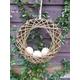 Window bird feeder/ handmade willow garden wild bird fat ball holder / 9th wedding anniversary gift/ round Eco friendly mothers day gift
