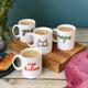 Family Personalised Bone China Mugs - Luxury Family Mugs - Fun Statement Mugs - Set of Four