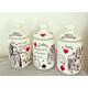 Alice in wonderland queen of hearts painting the roses red tea coffee sugar jars canister set