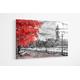 Red black and white London big ben Oil Painting premium Acrylic glass Print Wall Art canvas gift a97