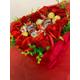 Valentine's Day Red Velvet Hat Box Gift Ferrero Rocher & Lindt Lindor chocolate with Yankee candle