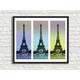 Paris Print, Eiffel Tower Poster, Triptych Art Set Print, Paris Travel poster, Paris Gallery Wall, Paris Room Decor, City Landmarks Poster