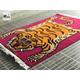 Handknotted Tibetan Tiger Rug Carpet - Rectangle shape - 2ftx3ft - 60x90cm- Wool - Handmade Nepal- Pink and Light Orange colour