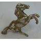 Vintage Cast Silver Tone Metal Rearing Horse Figurine / Ornament - 6 inch H - Mid Century Stallion Animal Figure - Horse Lover Gift