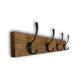 Solid Oak Coat Rack | Cast Iron Coat Hooks | Wall Mounted Coat Rack | Coat Storage | Coat Hanger | Entry Way Rack For Coats