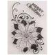 Poinsettia Silicone Stamp-Merry Christmas message/Large flower-Xmas card making/Festive stamps/Transparent stamping set