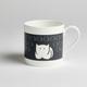 CatLoaf Large Fine Bone China Mug, British Made Luxury Mug for Cat Lover, Cat Lover Mug Gift