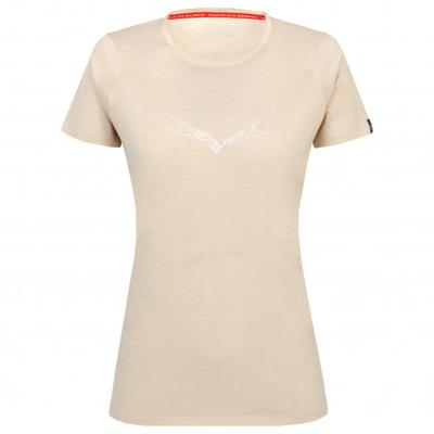 Salewa - Women's Pure Eagle Sketch All Mountain T-Shirt - Merinoshirt Gr 40 beige Image