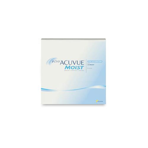 Johnson & Johnson 1-Day Acuvue Moist for Astigmatism (90er Packung) Tageslinsen (-1.25 dpt, Zyl. -1,75, Achse 130 ° & BC 8.5) mit UV-Schutz