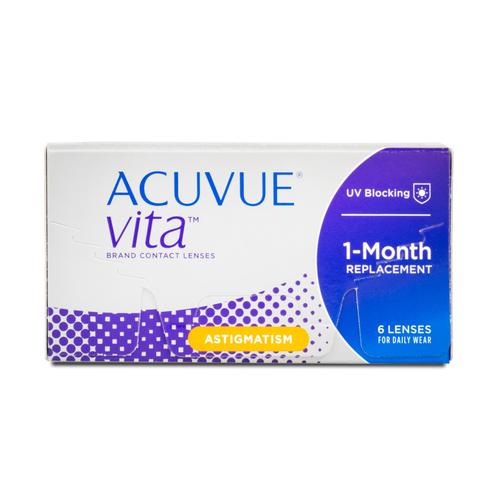 Johnson & Johnson Acuvue Vita for Astigmatism (6er Packung) Monatslinsen (-4.25 dpt, Zyl. -0,75, Achse 60 ° & BC 8.6) mit UV-Schutz