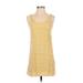 H&M Casual Dress Scoop Neck Sleeveless: Yellow Dresses - Women's Size 2