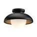 Alora Mood Rubio Flush Mount Glass in Black | 11.125 H x 16 W x 16 D in | Wayfair FM522016MBOP