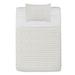 East Urban Home Microfiber Reversible Coverlet/Bedspread Set Microfiber in Gray/White | Twin Bedspread + 1 Sham | Wayfair