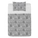 East Urban Home Microfiber Reversible Coverlet/Bedspread Set Microfiber in Gray/White | Queen Bedspread + 2 Shams | Wayfair