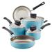 Farberware Smart Control Nonstick Cookware Pots & Pans Set, 14 Piece Non Stick/Aluminum in Blue | Wayfair 22398