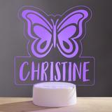 Personalization Mall Watercolor Brights Butterfly Personalized 7" Novelty LED Sign | 7 H x 7 W x 0.5 D in | Wayfair 34318-B
