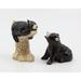 Cosmos Gifts Black Bear Salt & Pepper Shaker Dolomite in Black/Brown | 3.75 H x 3.5 W in | Wayfair 20775