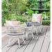 Bayou Breeze Adilkhan Rope Wicker 3-Piece Patio Conversation Set w/ Cushions In Grey Synthetic Wicker/All - Weather Wicker/Metal/Wicker/Rattan | Wayfair