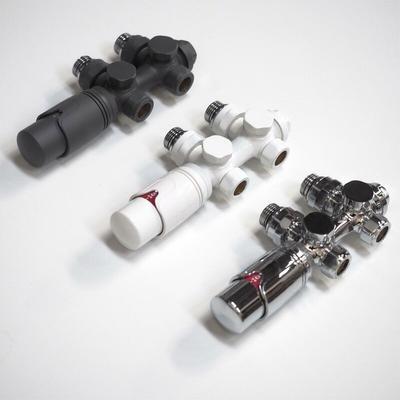 Thermostatventil für Designheizkörper Mittelanschluss Armatur Nabenabstand 50 mm Multiblock Set